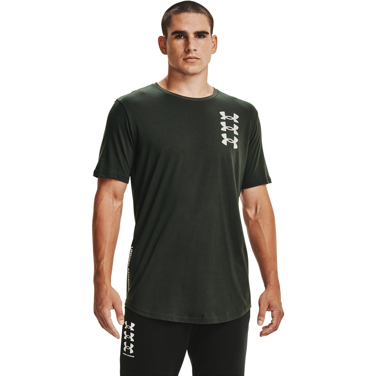 Polera Manga Corta UA Triple Stack Logo para Hombre