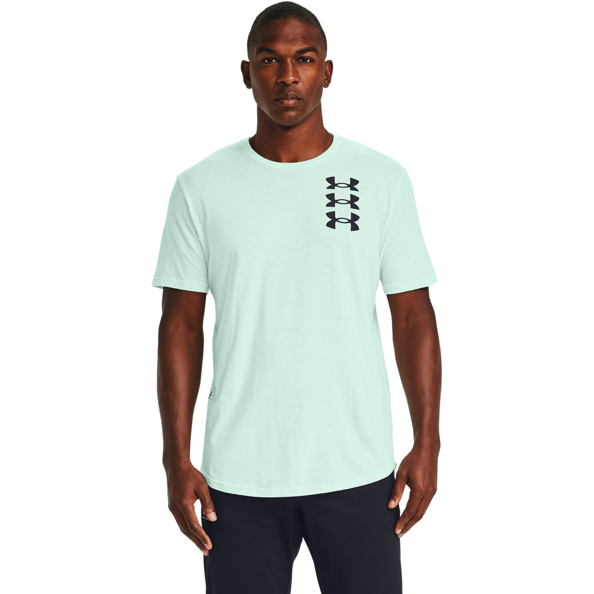 Polera Manga Corta UA Triple Stack Logo para Hombre