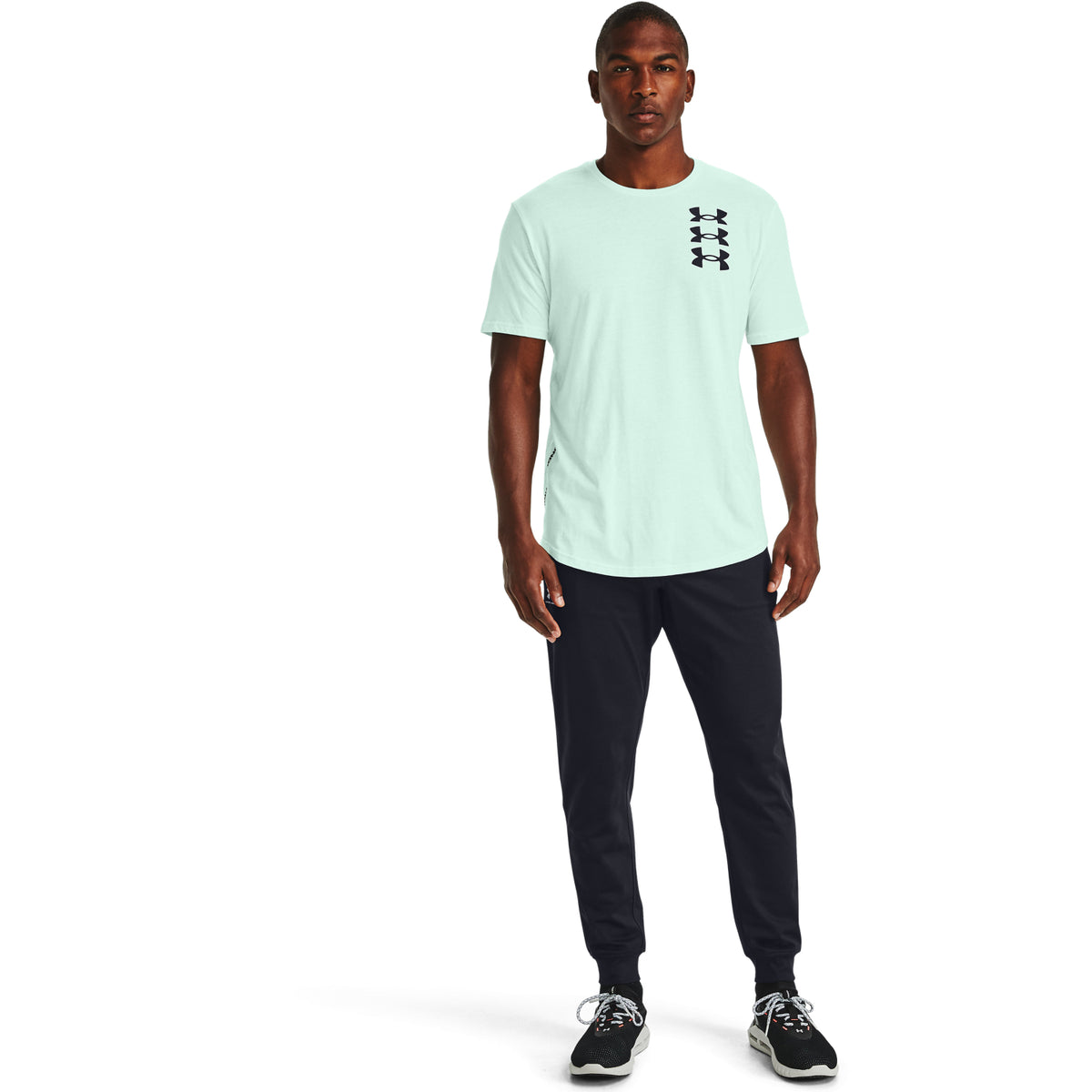 Polera Manga Corta UA Triple Stack Logo para Hombre