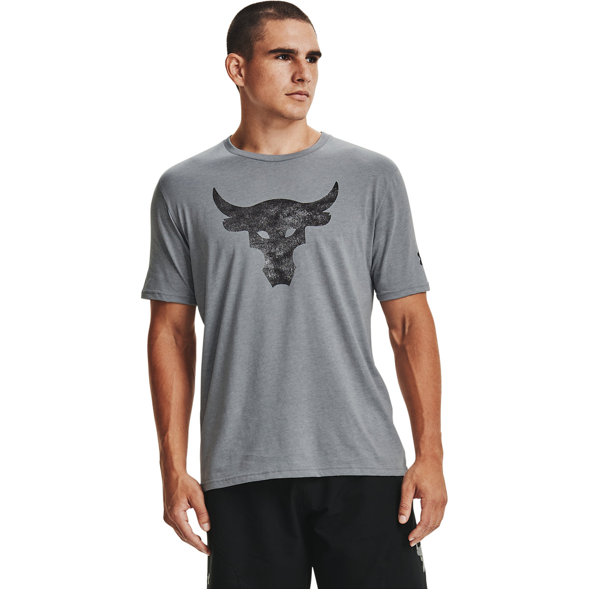 Polera Manga Corta Project Rock Brahma Bull Logo para Hombre