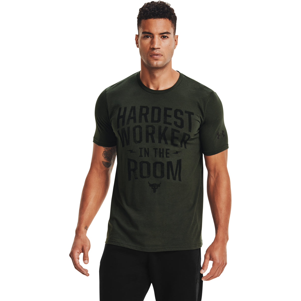 Polera Manga Corta Project Rock Hardest Worker para Hombre