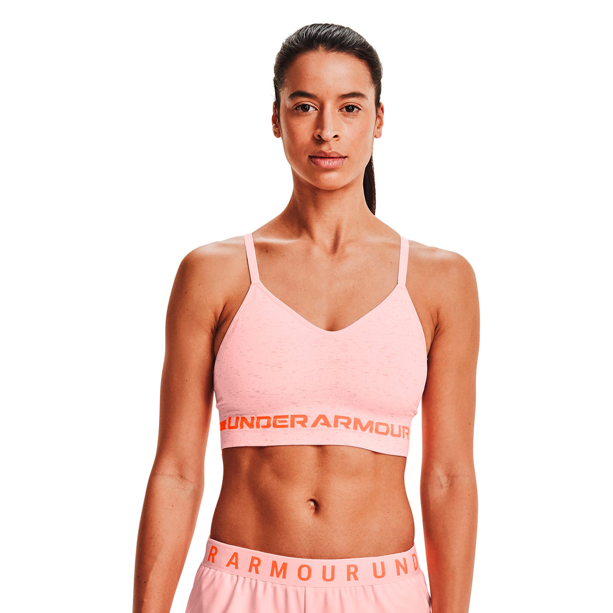 Sostén Deportivo UA Seamless Low Long Heather para Mujer