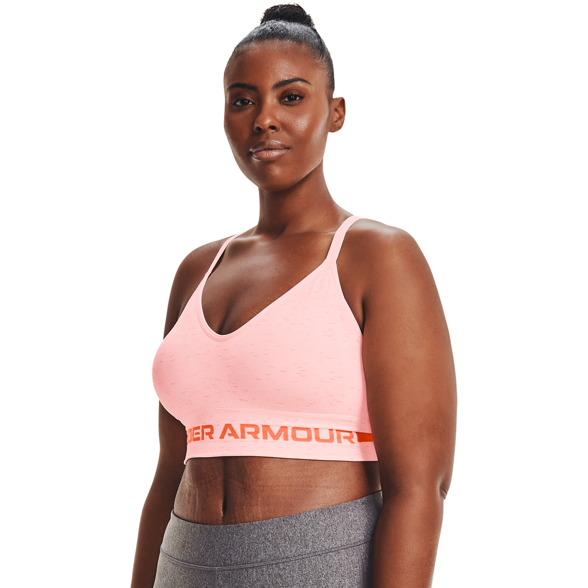 Sostén Deportivo UA Seamless Low Long Heather para Mujer