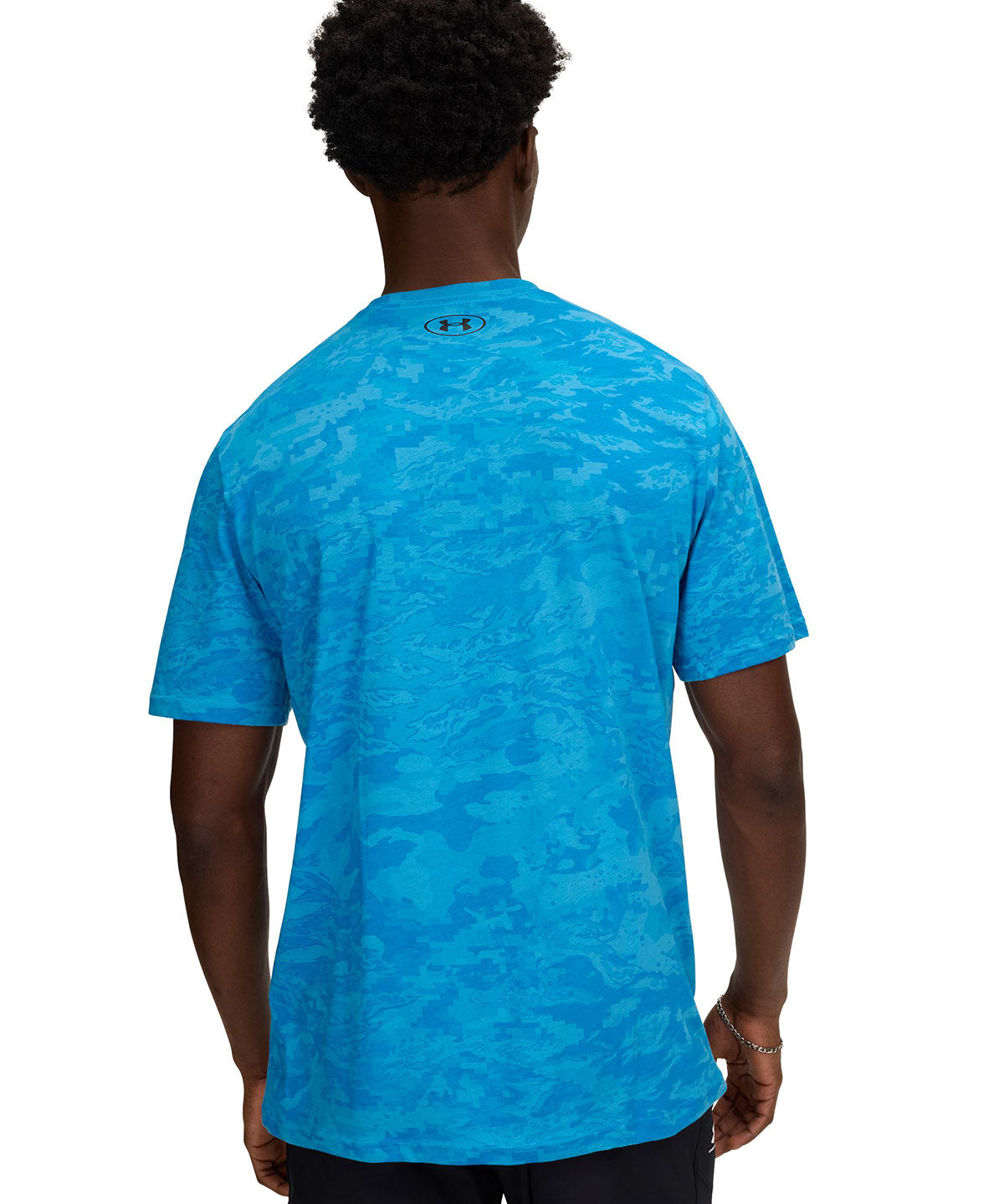 Polera manga corta Under Armour abc camo azul para hombre
