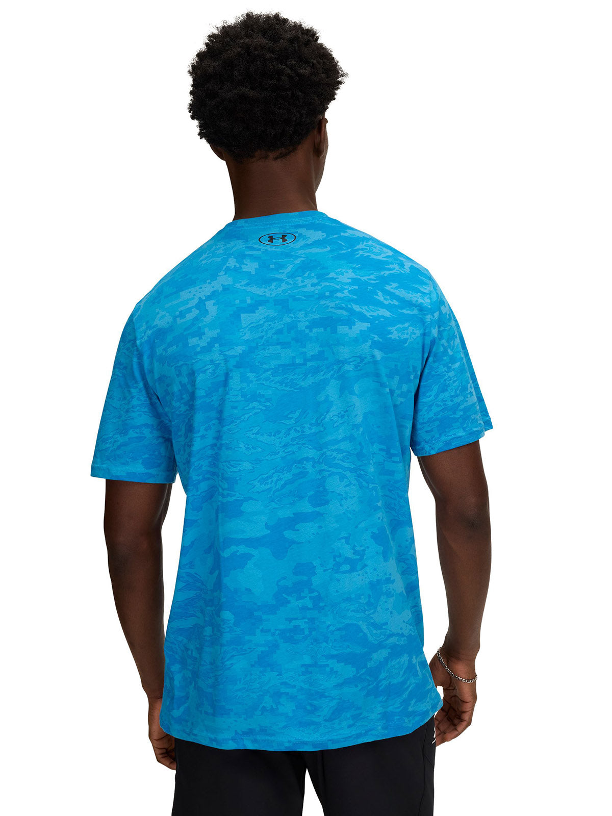 Polera manga corta Under Armour abc camo azul para hombre