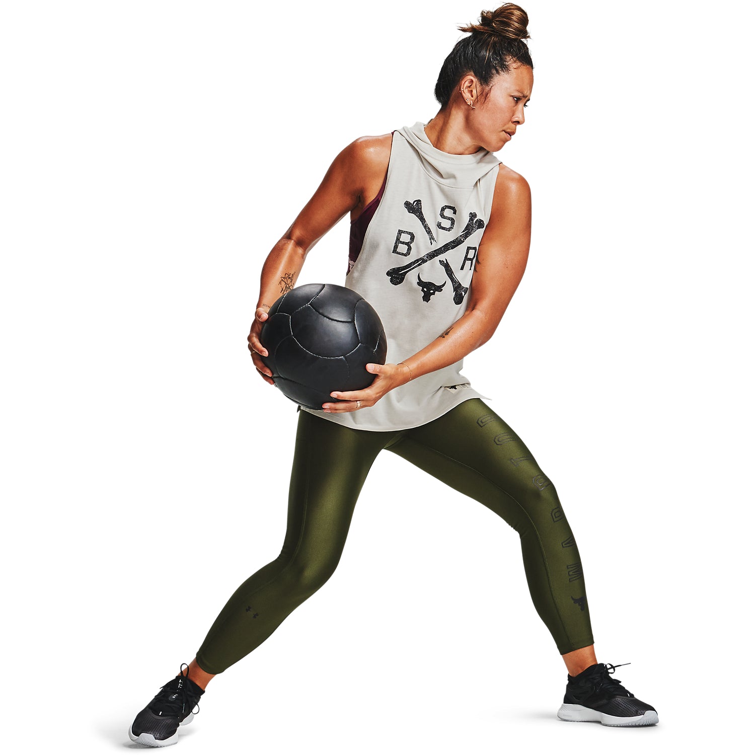 Polera sin Mangas Project Rock Hooded para Mujer