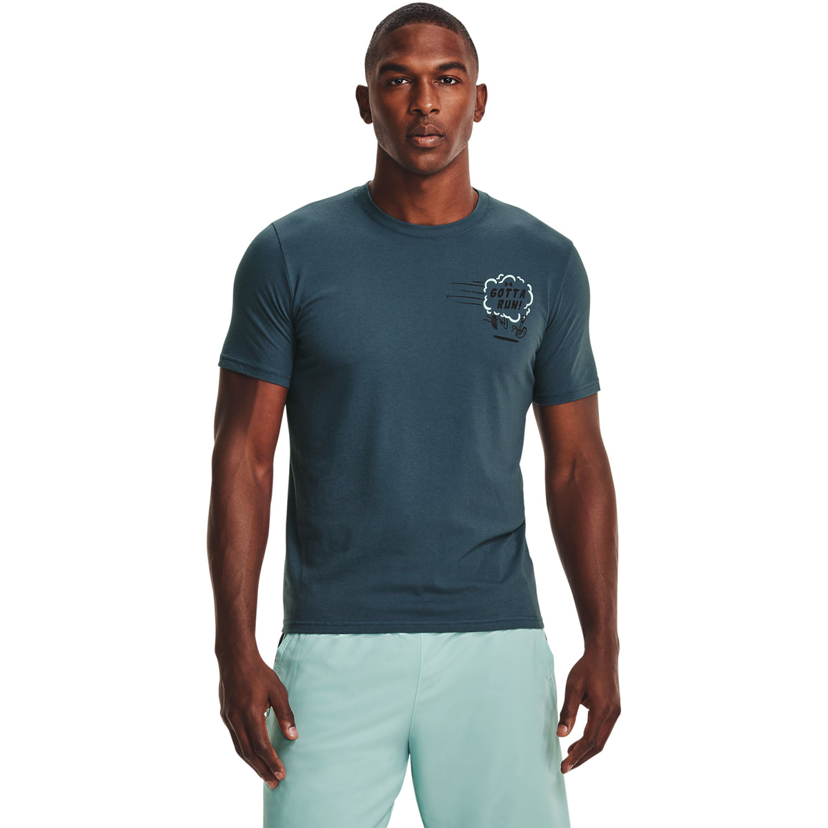 Polera Manga Corta UA How's My Running para Hombre