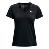 Polera manga corta con cuello en V UA Tech™ Bubble Heather para mujer
