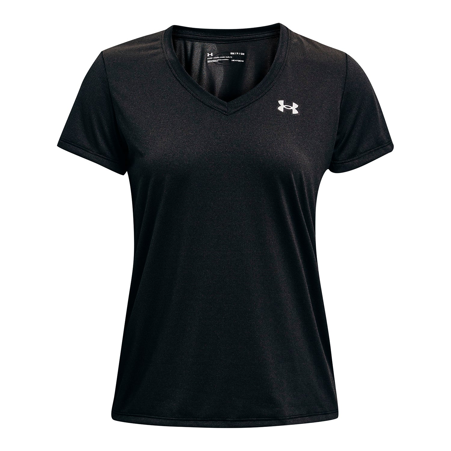 Polera manga corta con cuello en V UA Tech™ Bubble Heather para mujer