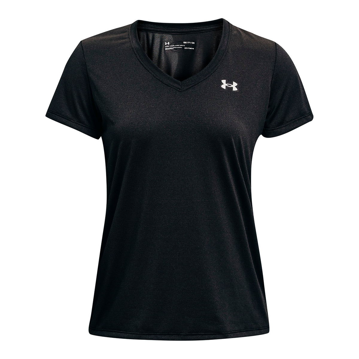 Polera manga corta con cuello en V UA Tech™ Bubble Heather para mujer
