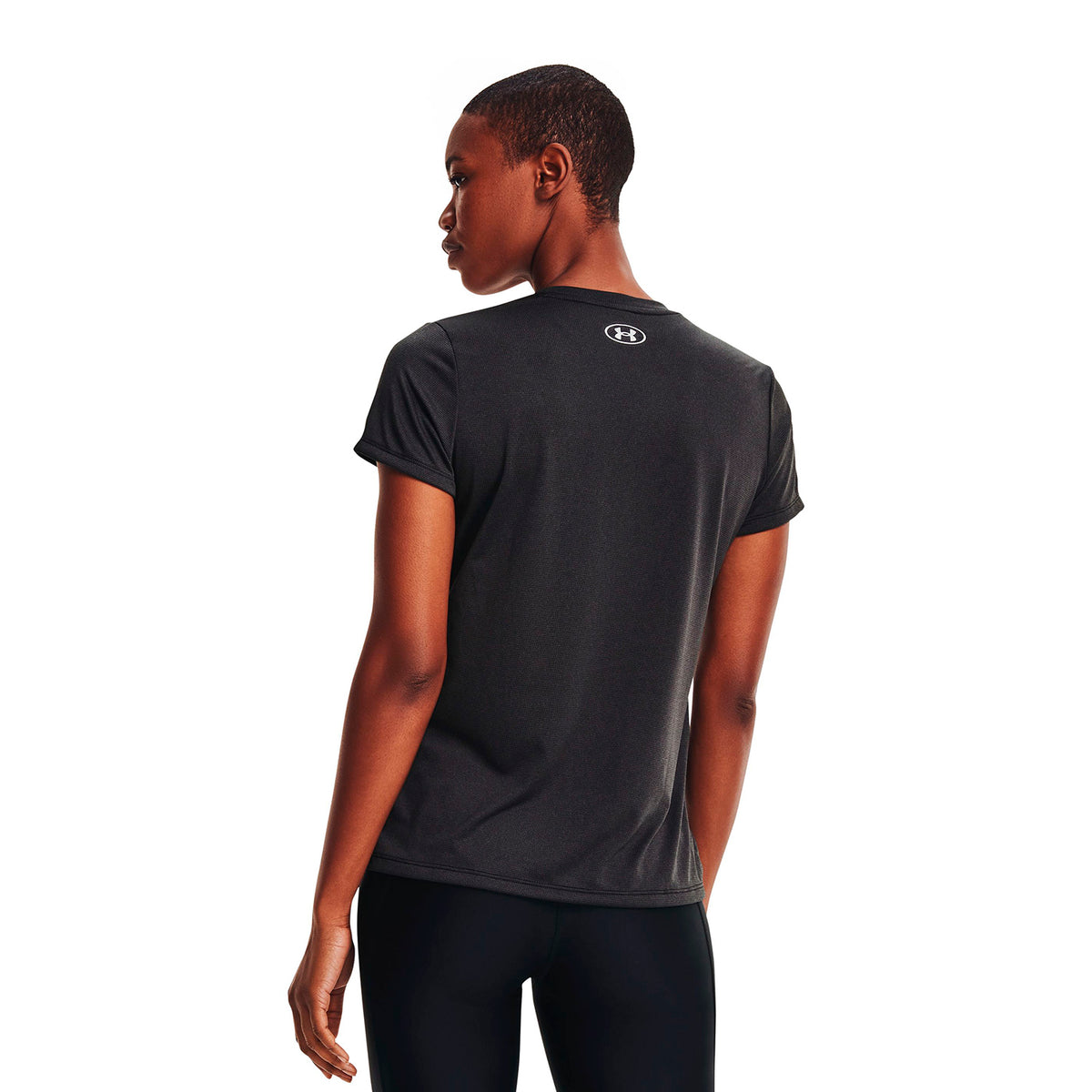 Polera manga corta con cuello en V UA Tech™ Bubble Heather para mujer