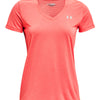 Polera manga corta con cuello en V UA Tech™ Bubble Heather para mujer
