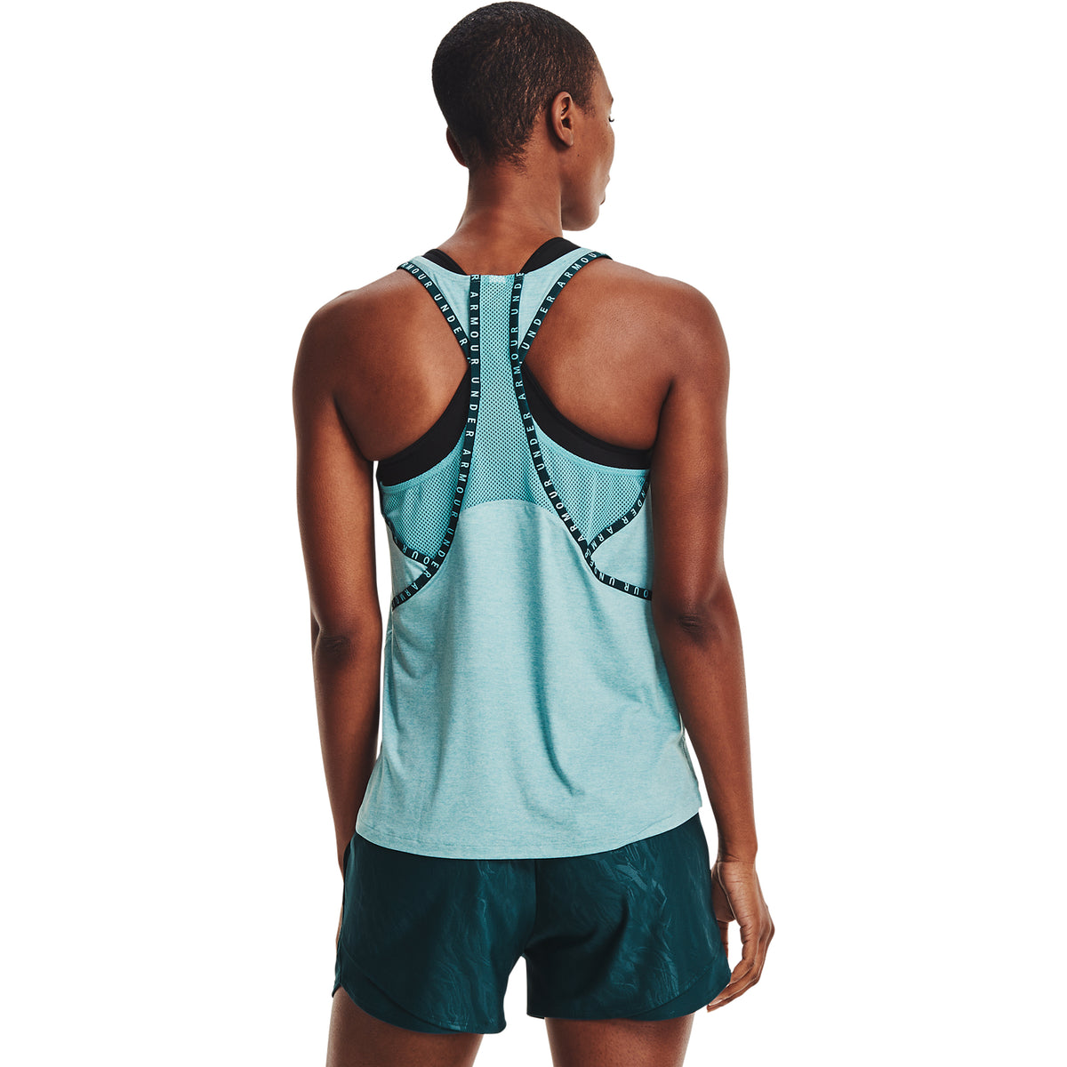 Polera sin manga UA Knockout Mesh Back para Muj