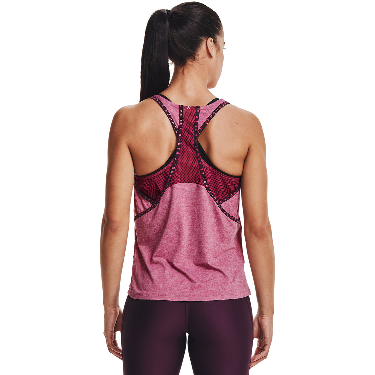 Polera sin manga UA Knockout Mesh Back para Muj