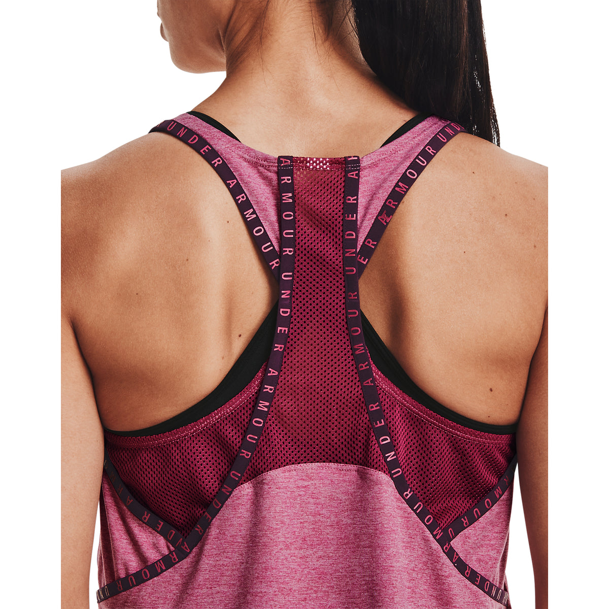 Polera sin manga UA Knockout Mesh Back para Muj