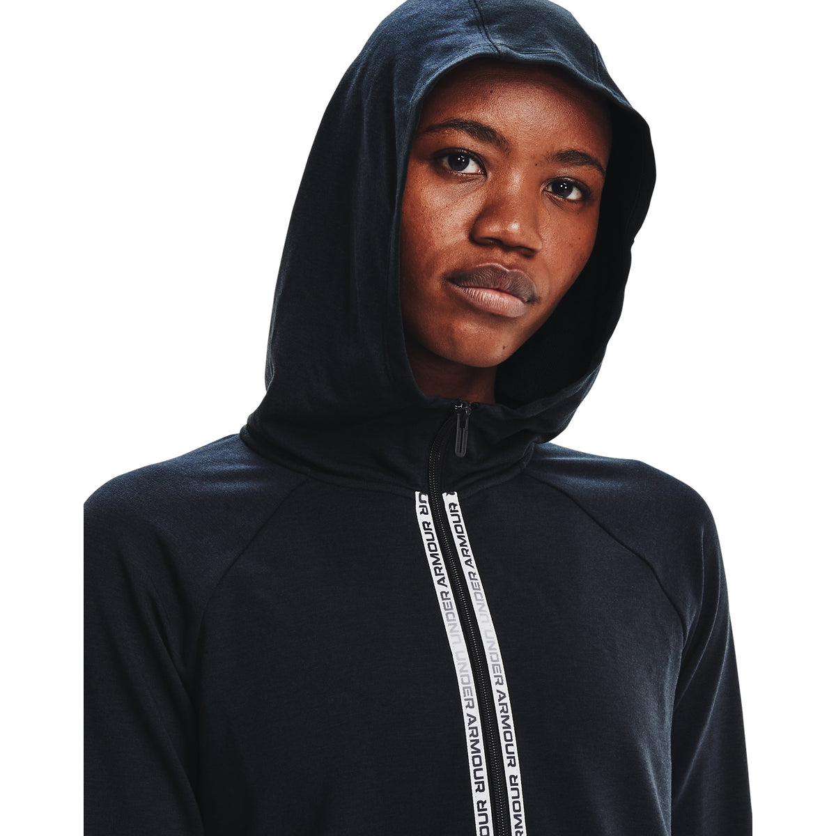 Polerón con gorro y cierre Completo UA Rival Terry Taped para Mujer