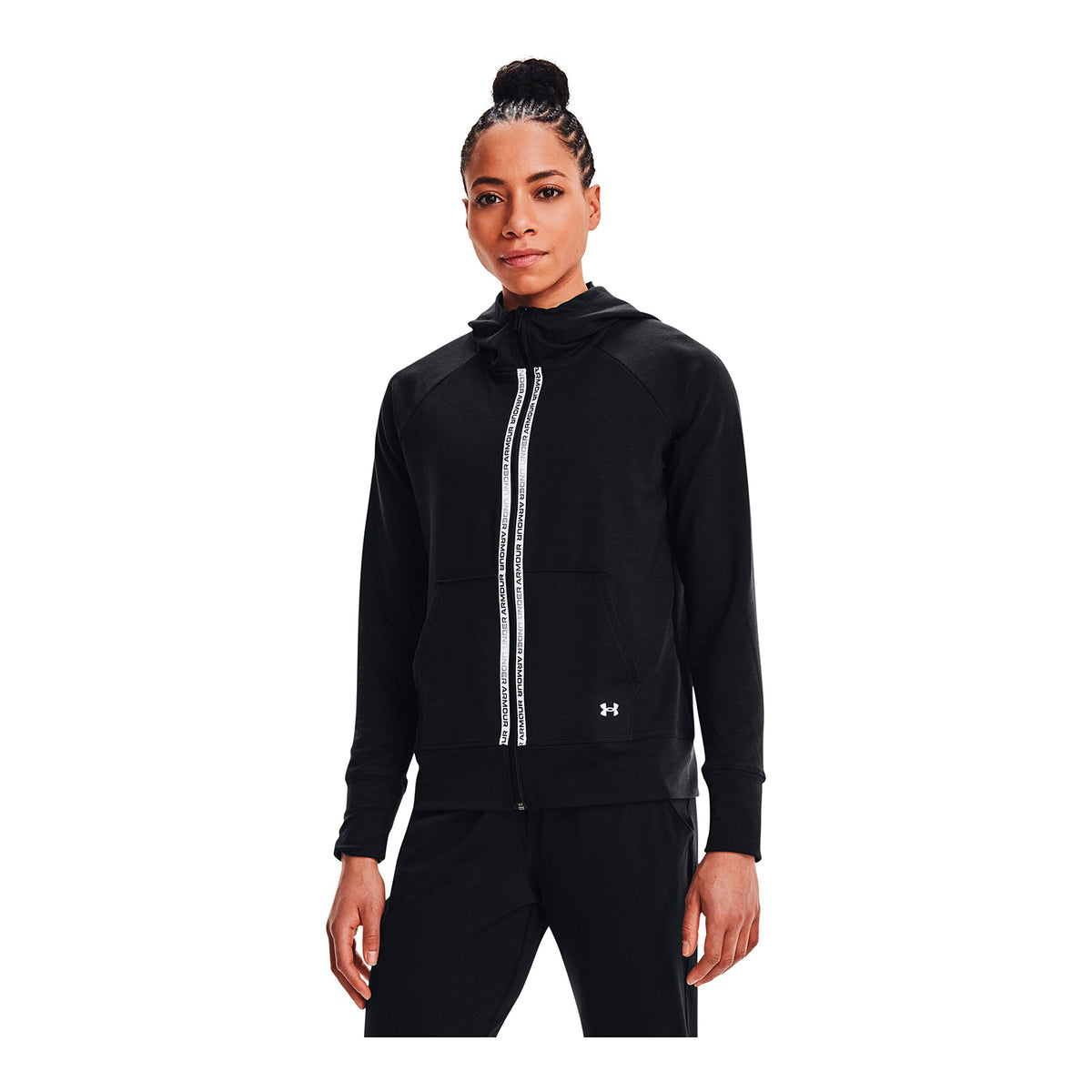 Polerón con gorro y cierre Completo UA Rival Terry Taped para Mujer