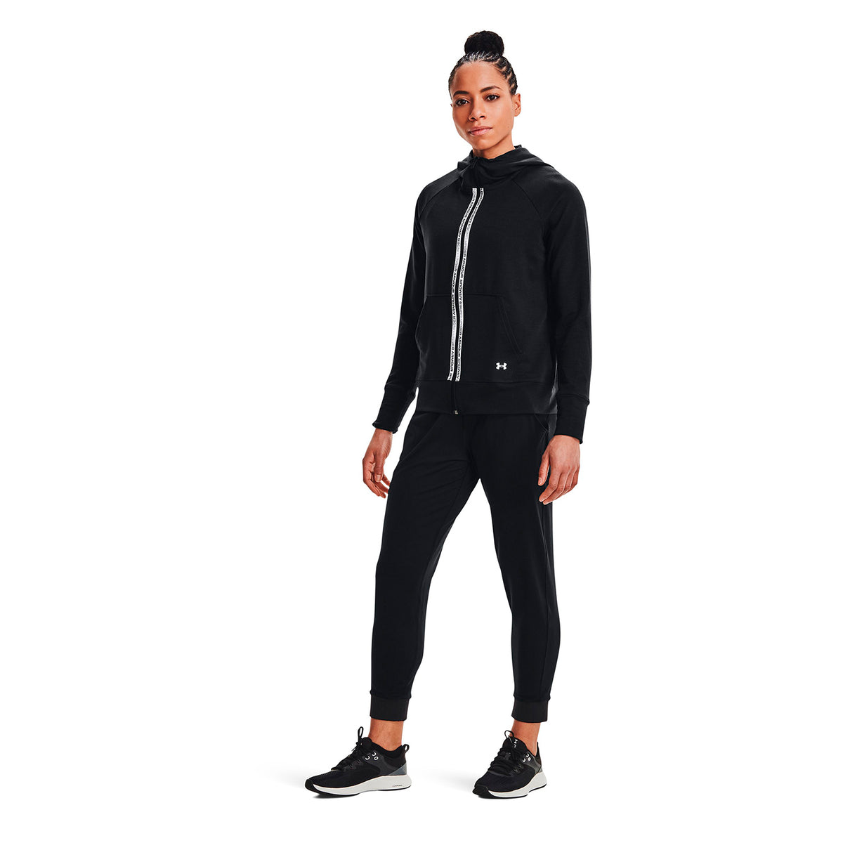 Polerón con gorro y cierre Completo UA Rival Terry Taped para Mujer