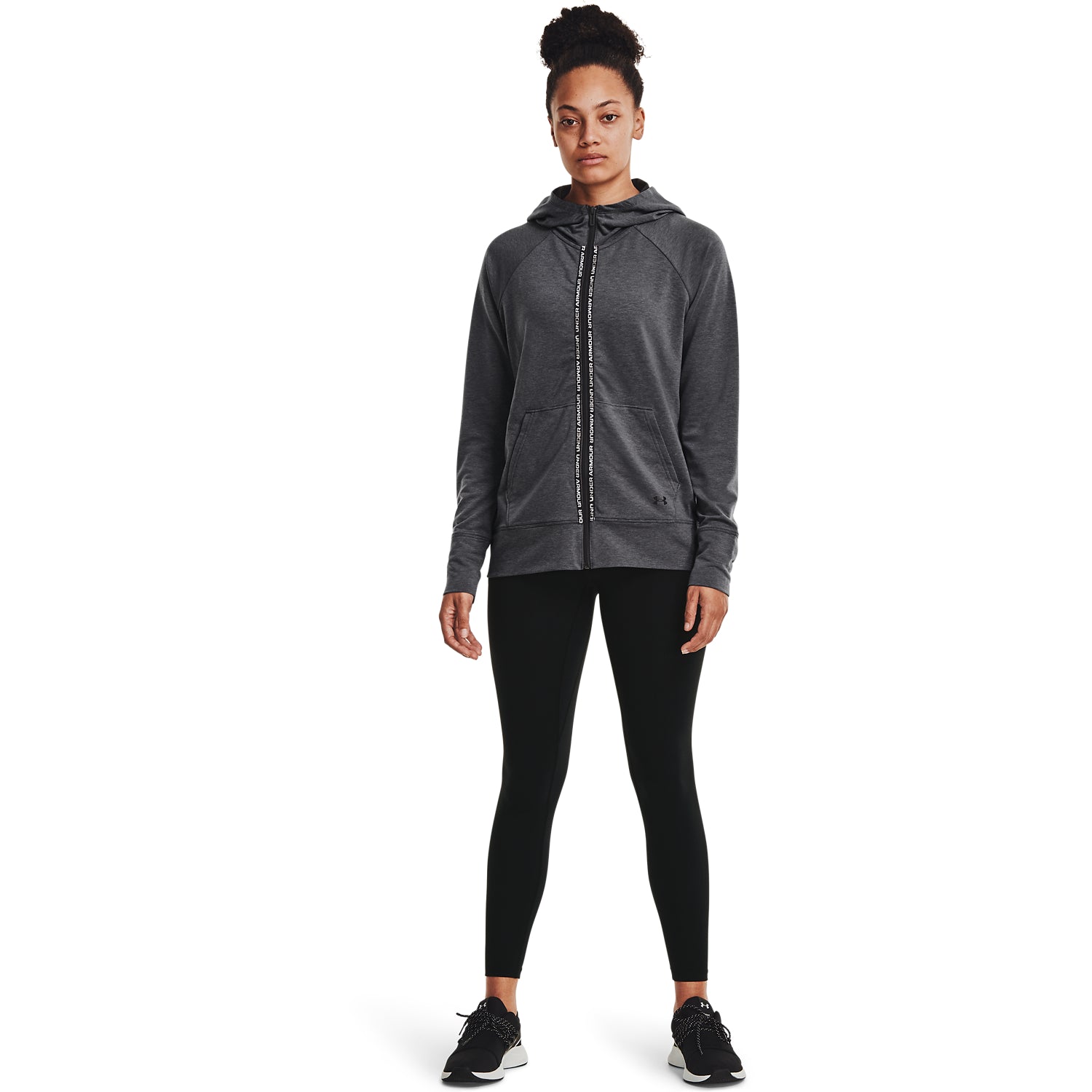 Polerón con gorro y cierre Completo UA Rival Terry Taped para Mujer