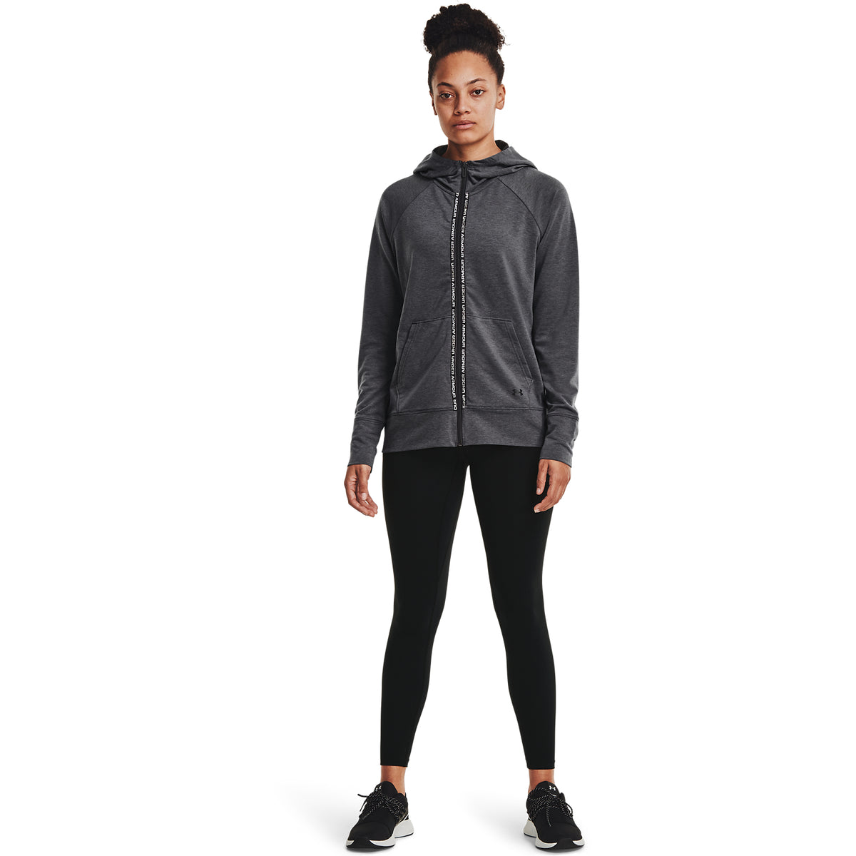 Polerón con gorro y cierre Completo UA Rival Terry Taped para Mujer