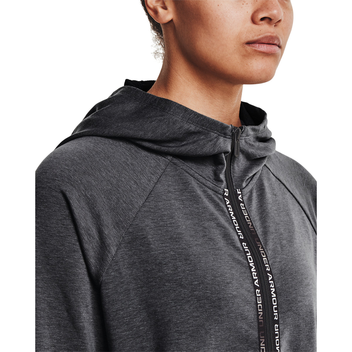 Polerón con gorro y cierre Completo UA Rival Terry Taped para Mujer