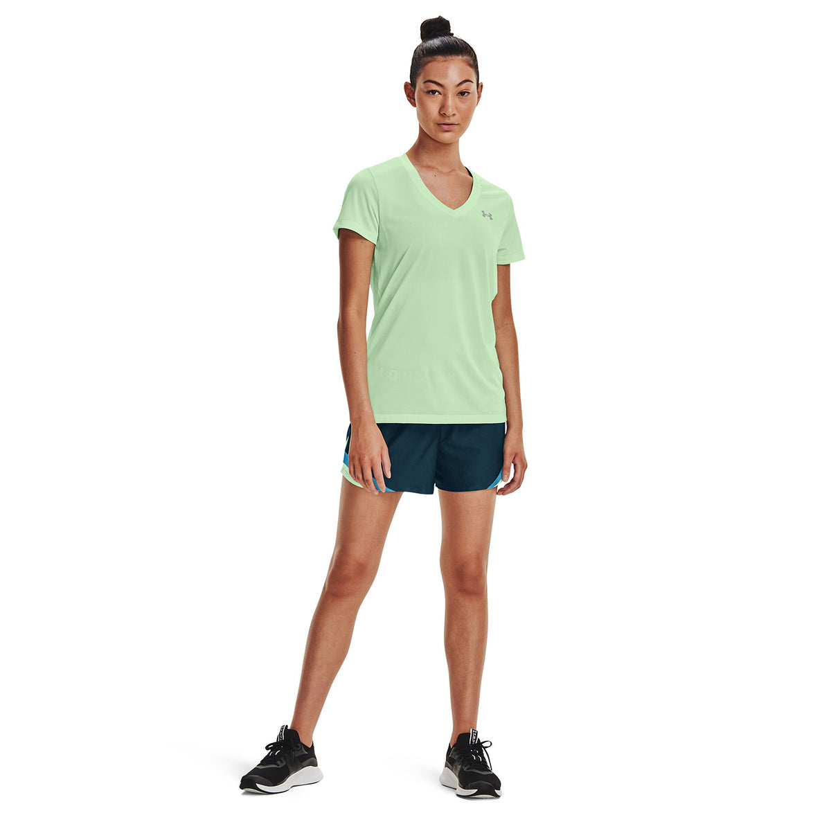Shorts UA Play Up 3.0 Tri Color para mujer