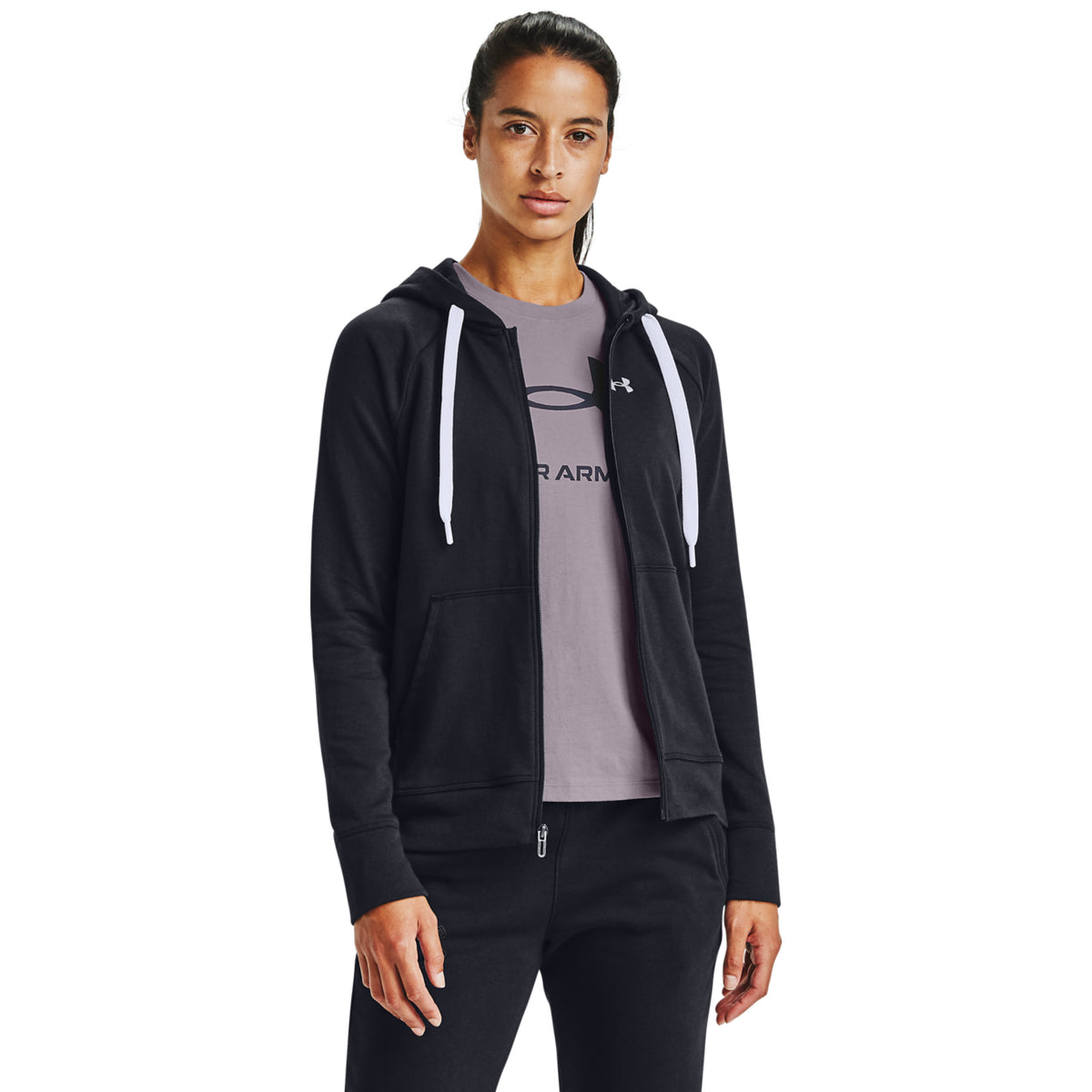 Polerón UA Rival Terry Full Zip para Mujer