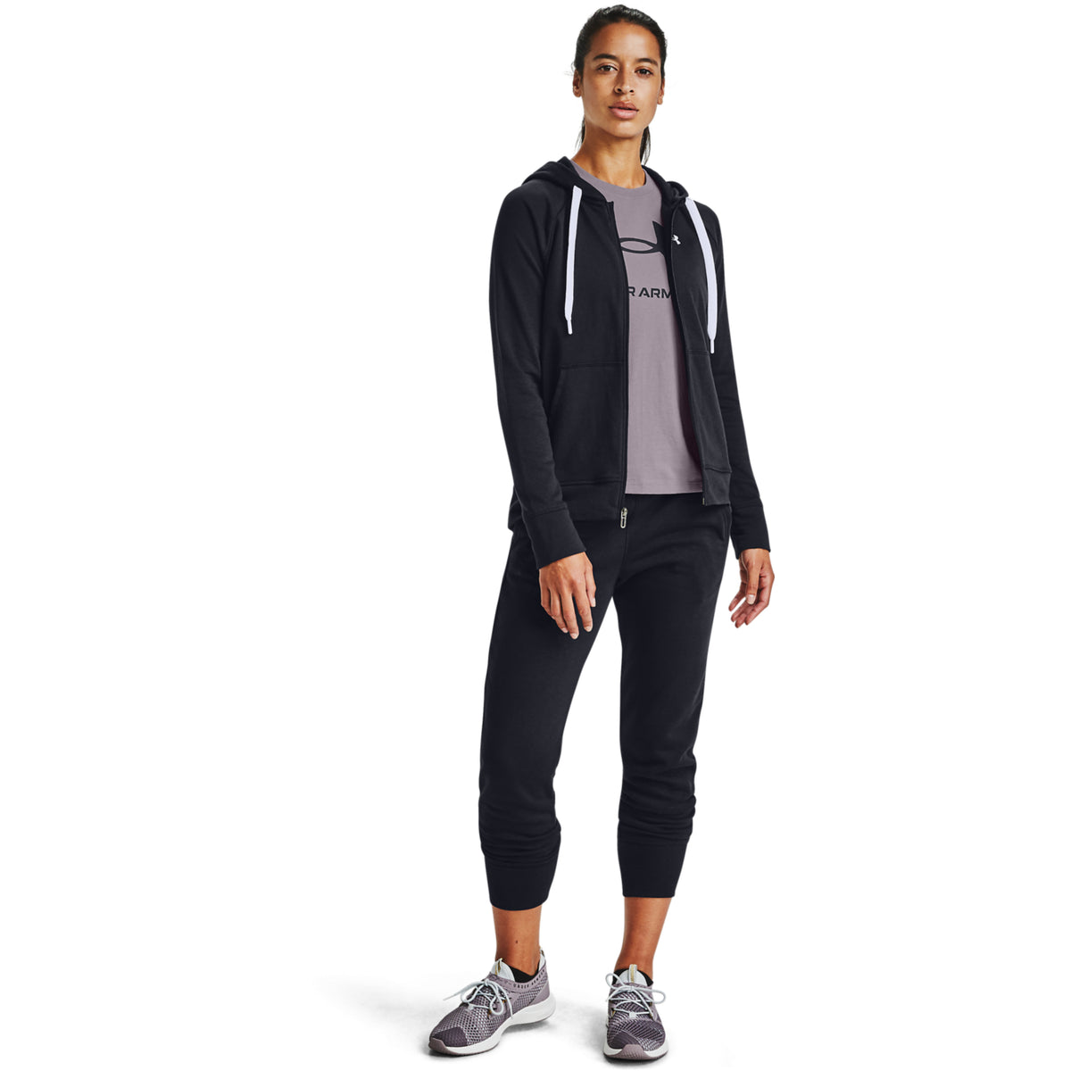 Polerón UA Rival Terry Full Zip para Mujer