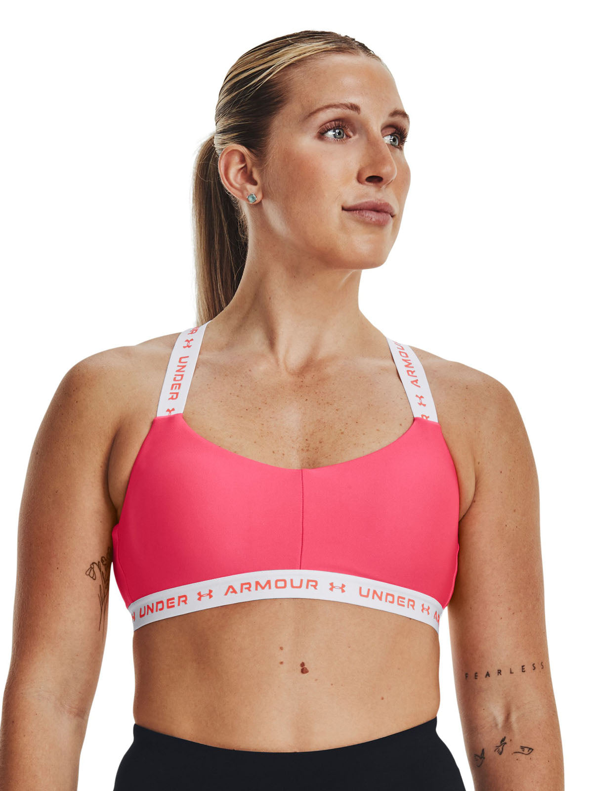 Sostén deportivo bajo UA Crossback para mujer