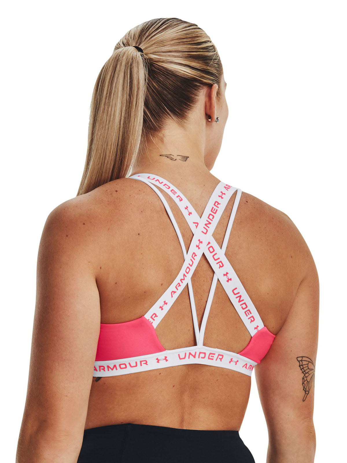 Sostén deportivo bajo UA Crossback para mujer