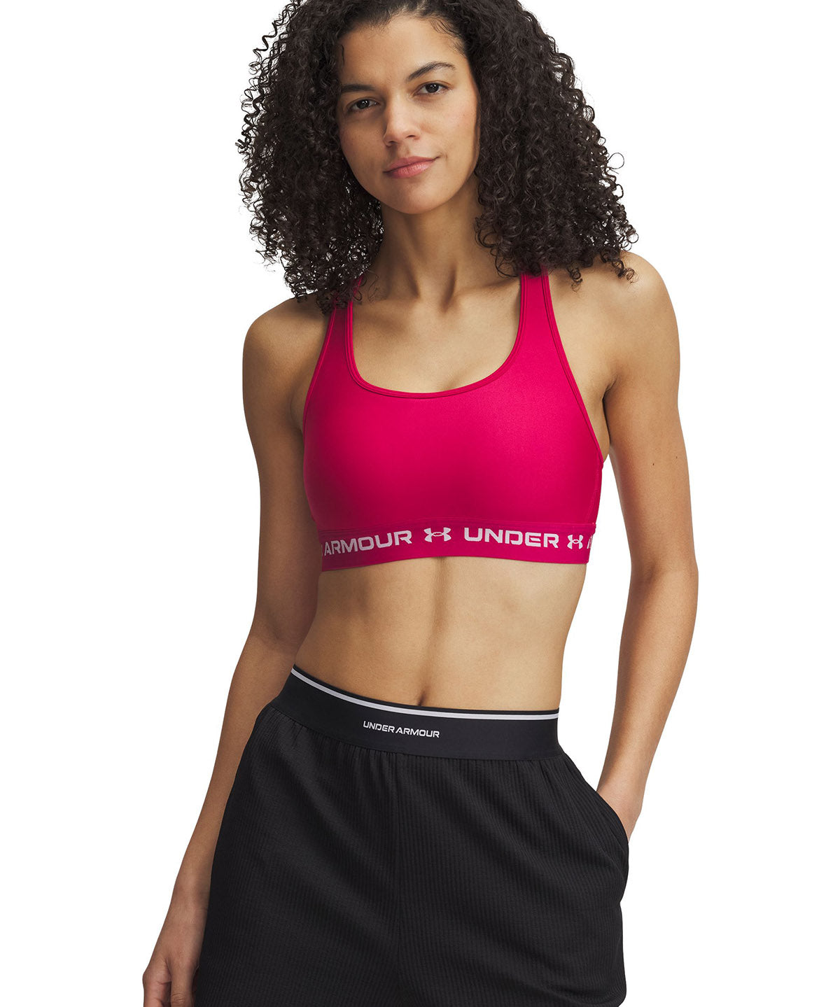 Sostén deportivo armour® mid crossback morado para mujer Under Armour