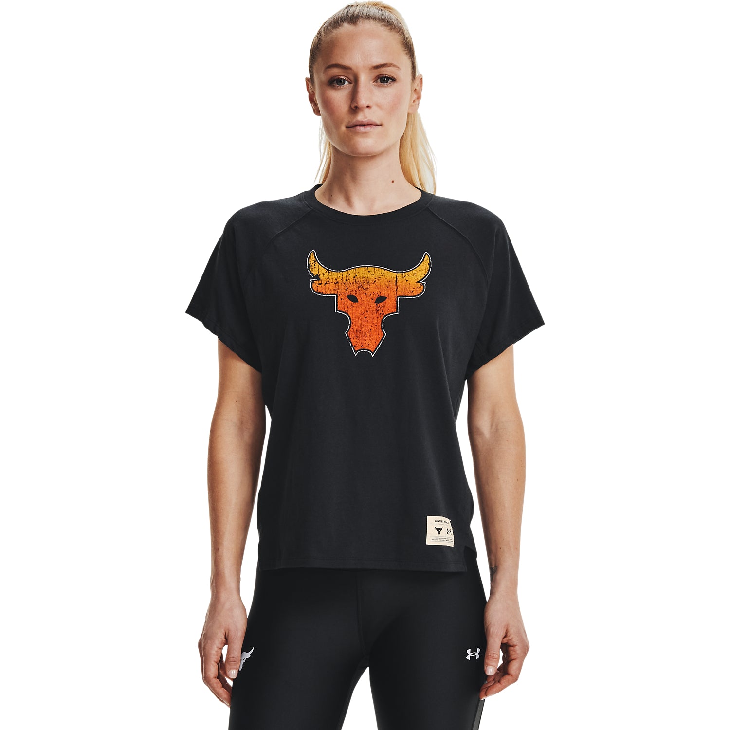 Polera Manga Corta Ua Project Rock Bull S para Mujer