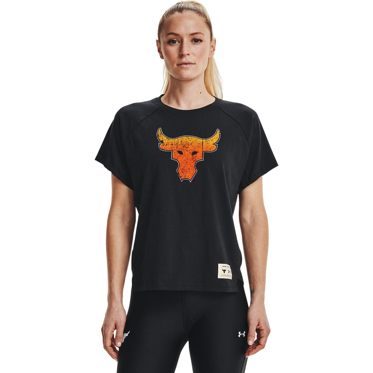 Polera Manga Corta Ua Project Rock Bull S para Mujer
