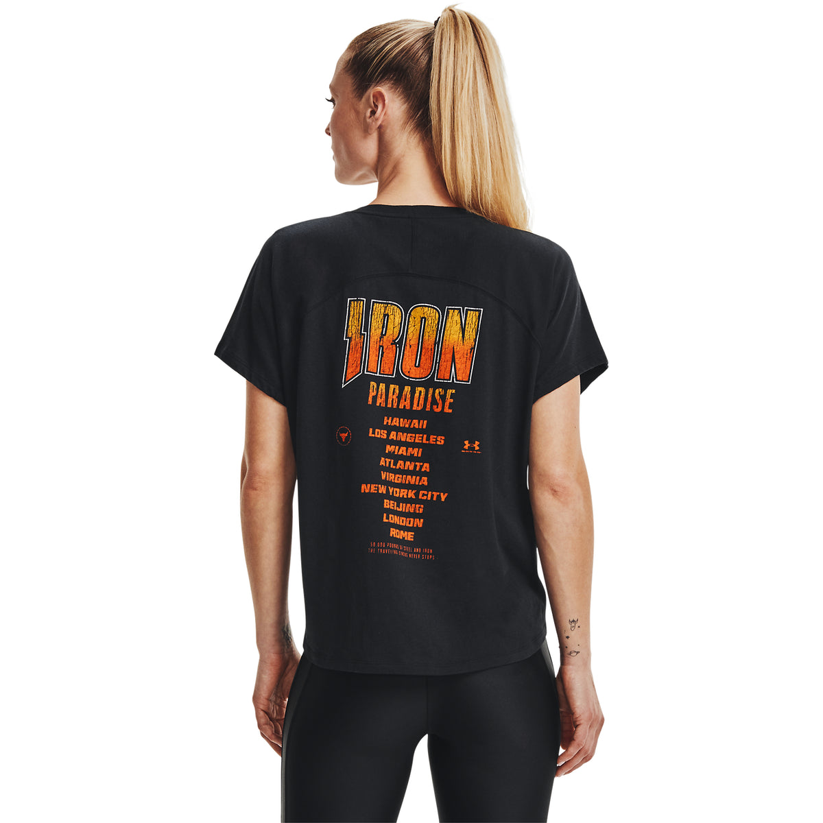 Polera Manga Corta Ua Project Rock Bull S para Mujer