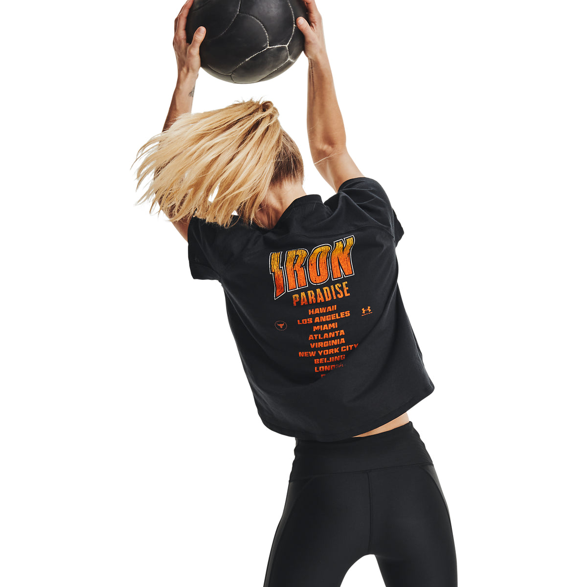 Polera Manga Corta Ua Project Rock Bull S para Mujer