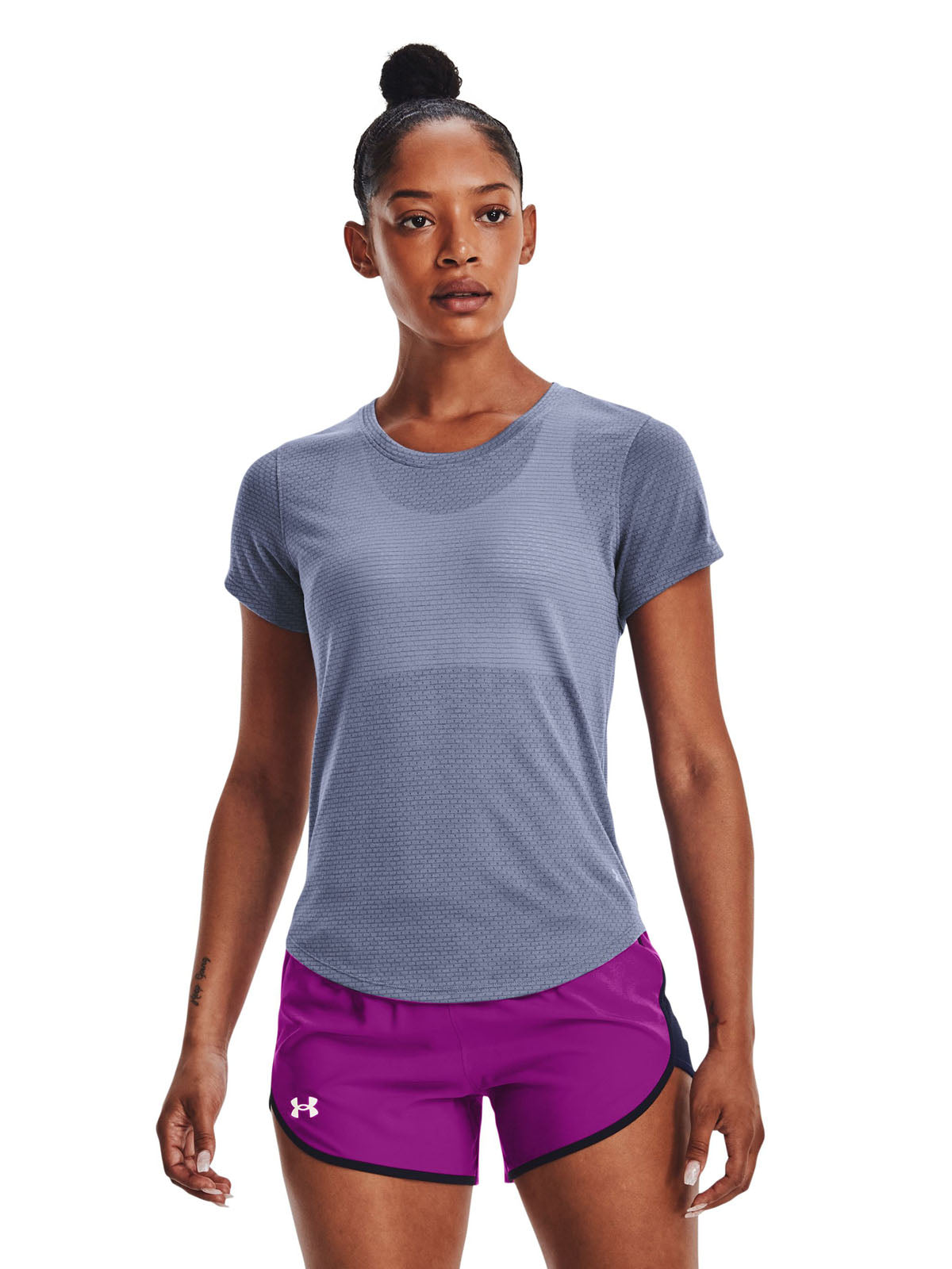 Polera manga corta UA Streaker Run para mujer