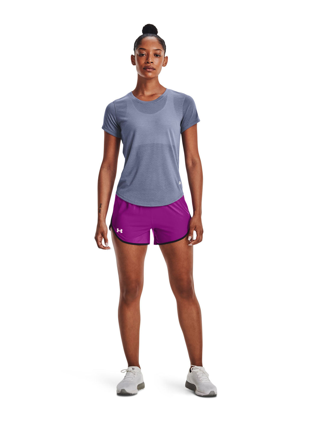 Polera manga corta UA Streaker Run para mujer