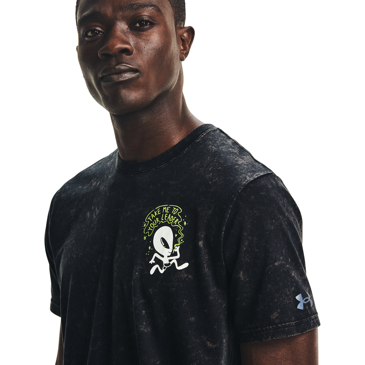 Polera Manga Corta UA RUN UR FACE OFF para Hombre