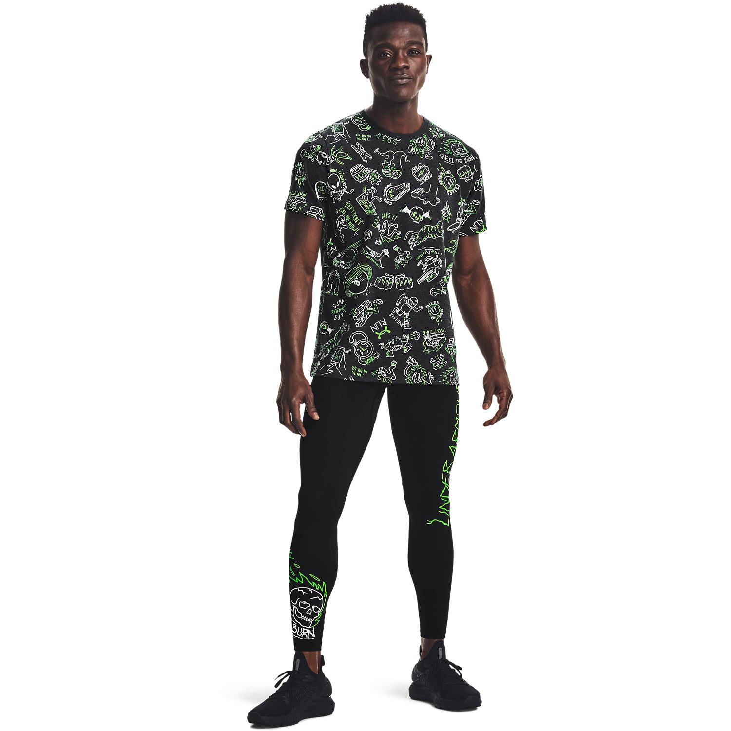 Polera manga corta UA Run Your Face Off Print para Hombre