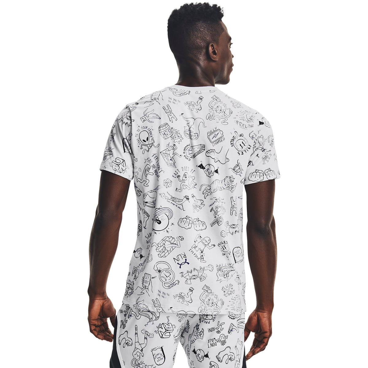 Polera manga corta UA Run Your Face Off Print para Hombre