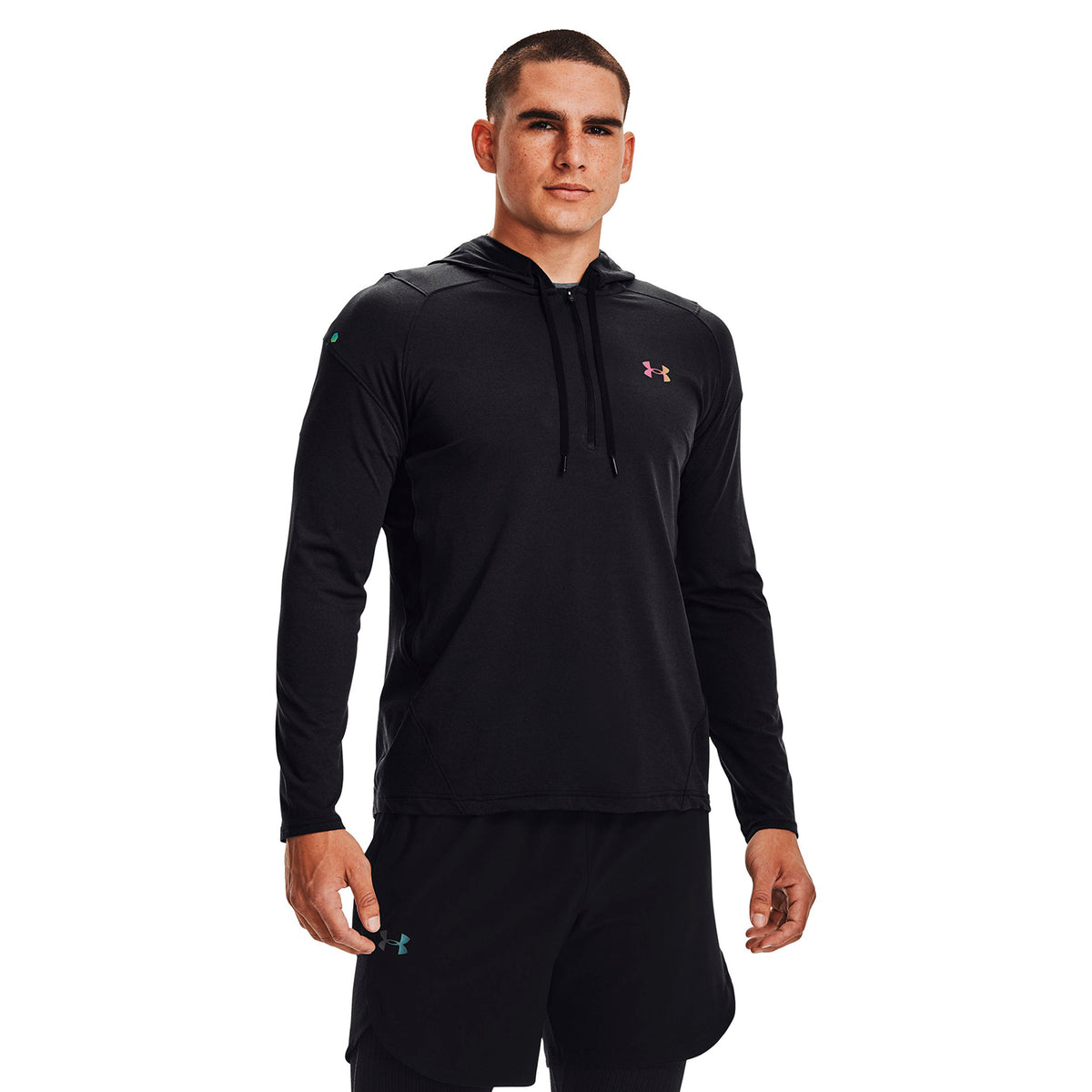 Polera Manga Larga Ua Rush 1/2 Zip Hood para Hombre