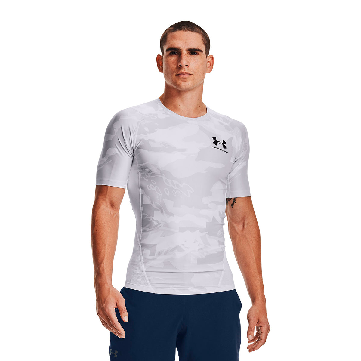 Polera de compresión manga corta UA Iso-Chill  Printed para hombre