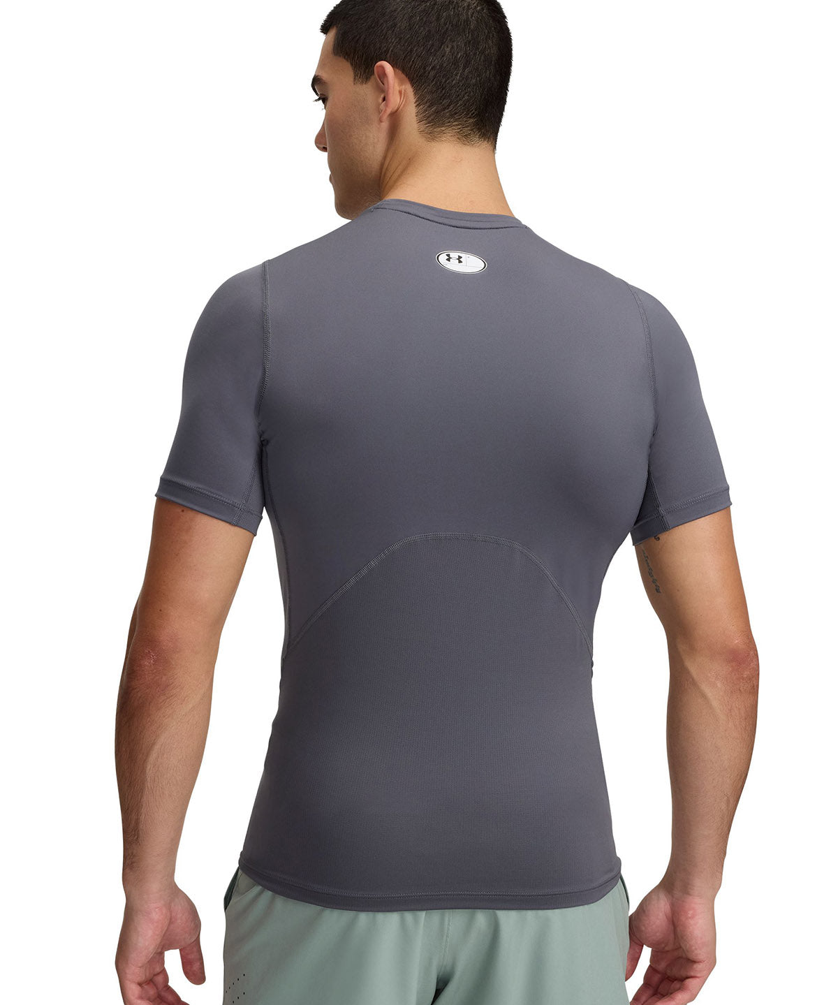 Primera capa manga corta Heatgear gris para hombre Under Armour