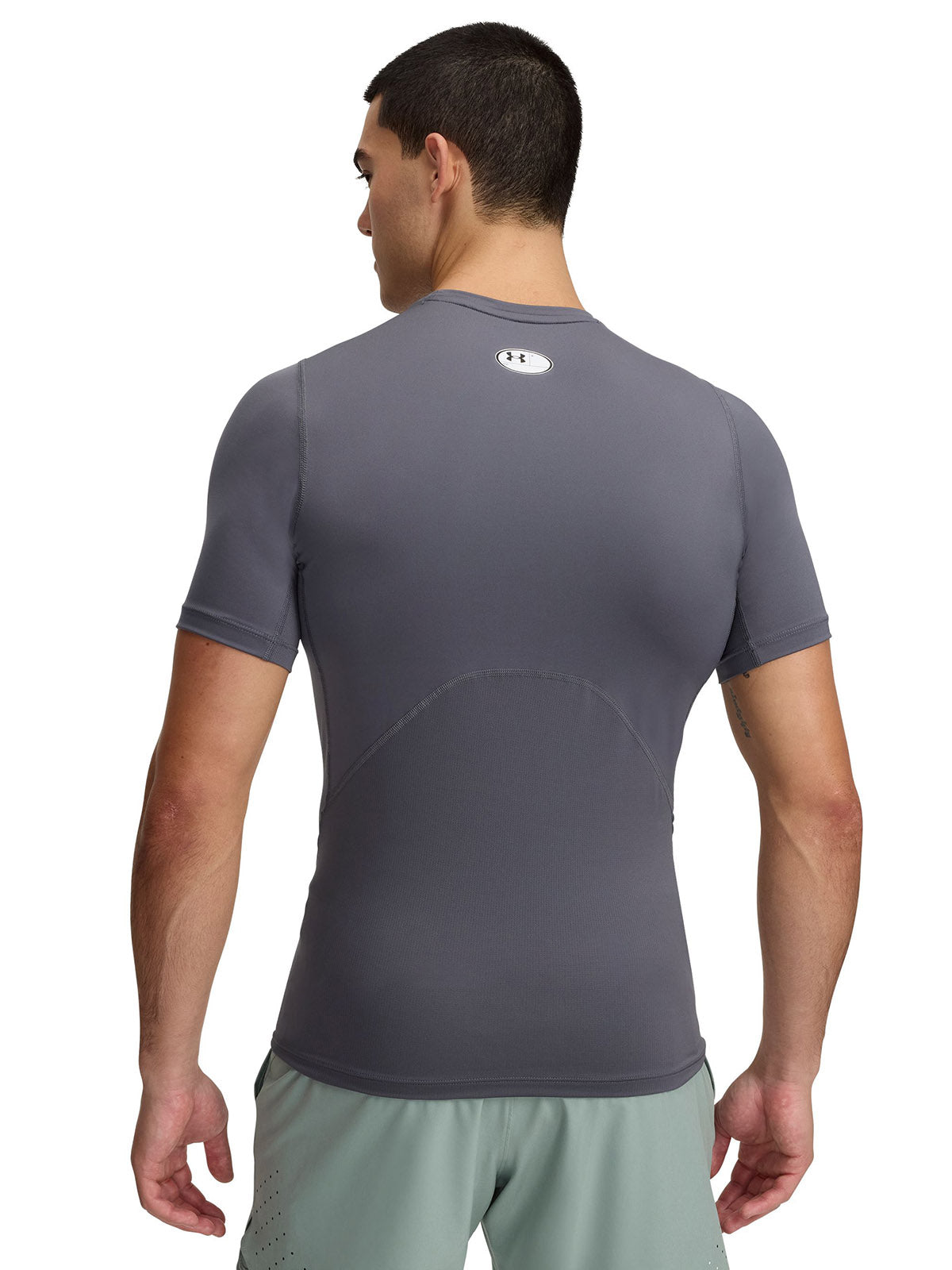 Primera capa manga corta Heatgear gris para hombre Under Armour
