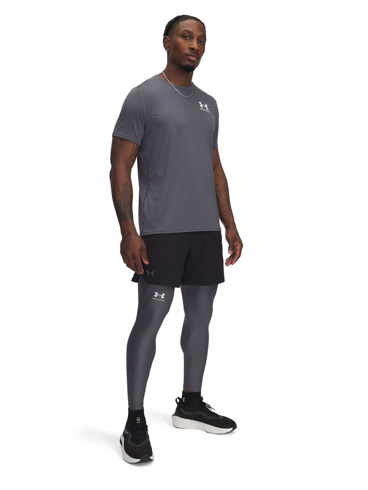 Primera capa inferior Heatgear gris para hombre Under Armour