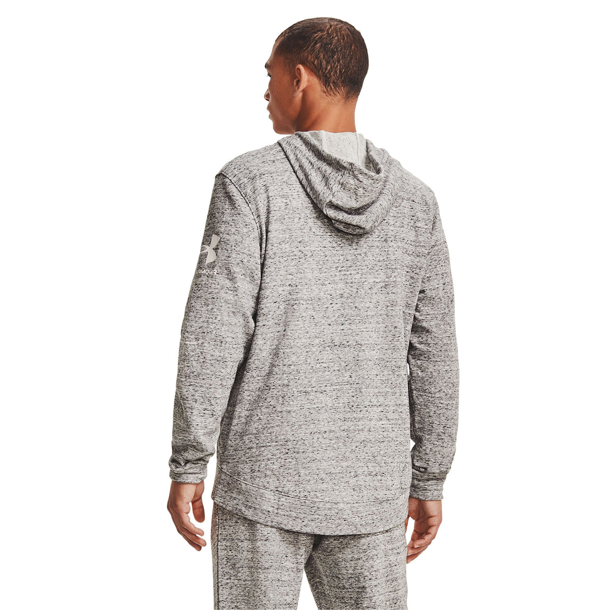 Poleron con gorro UA Rival Terry Full Zip para Hombre