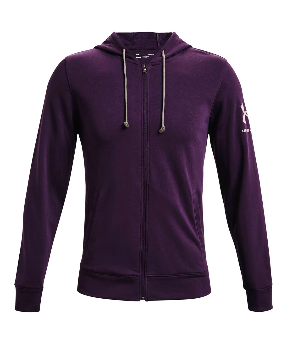 Poleron con gorro UA Rival Terry Full Zip para Hombre