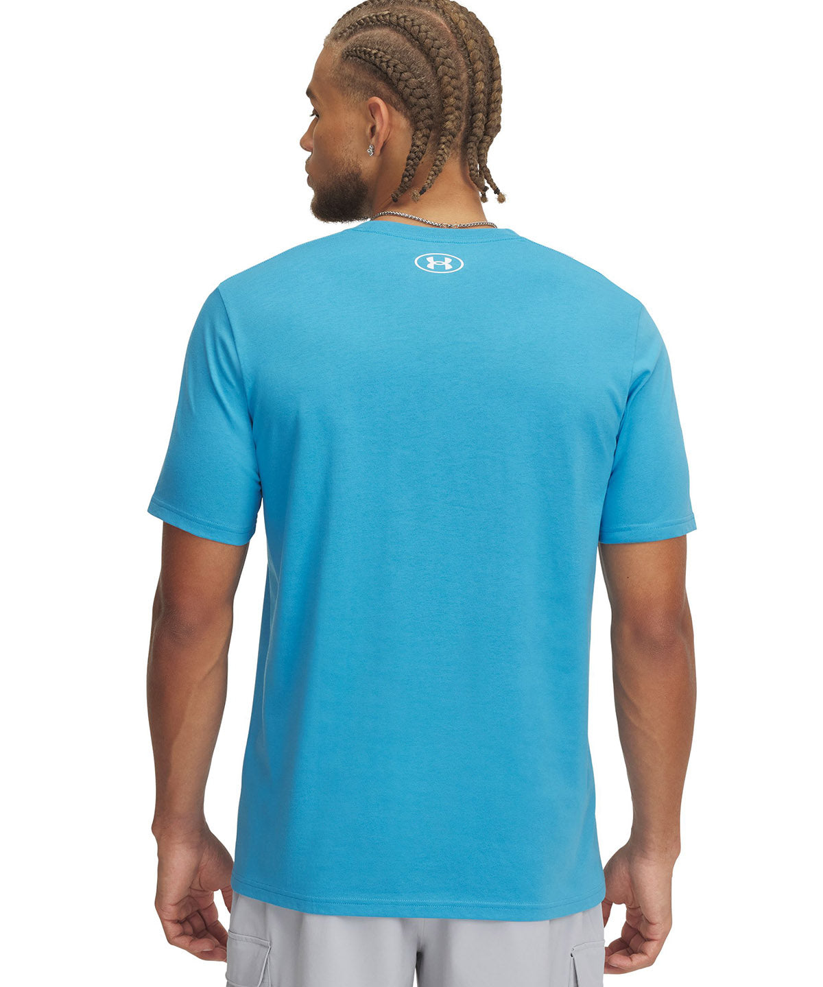 Polera manga corta Under Armour abc camo azul para hombre