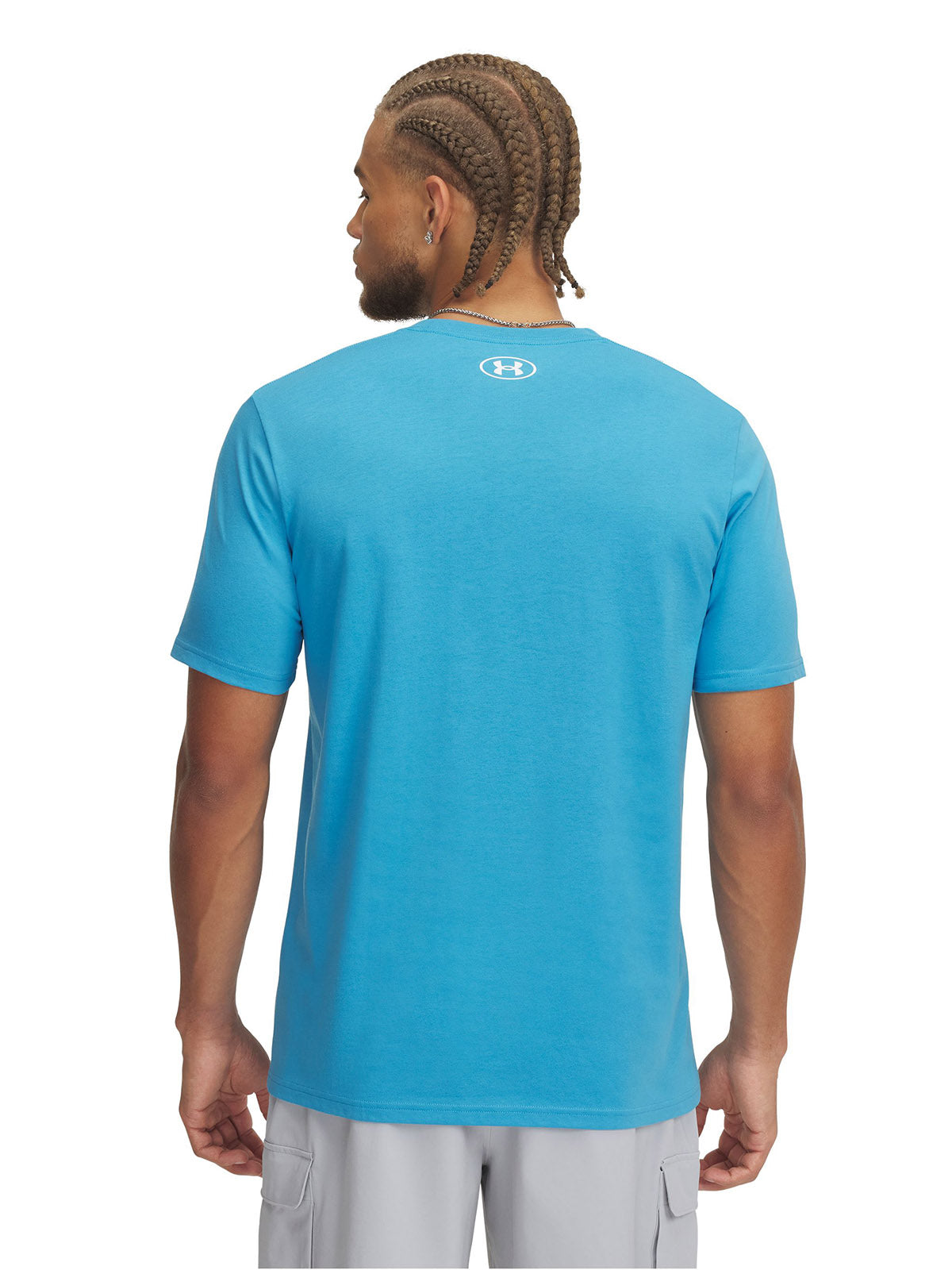 Polera manga corta Under Armour abc camo azul para hombre