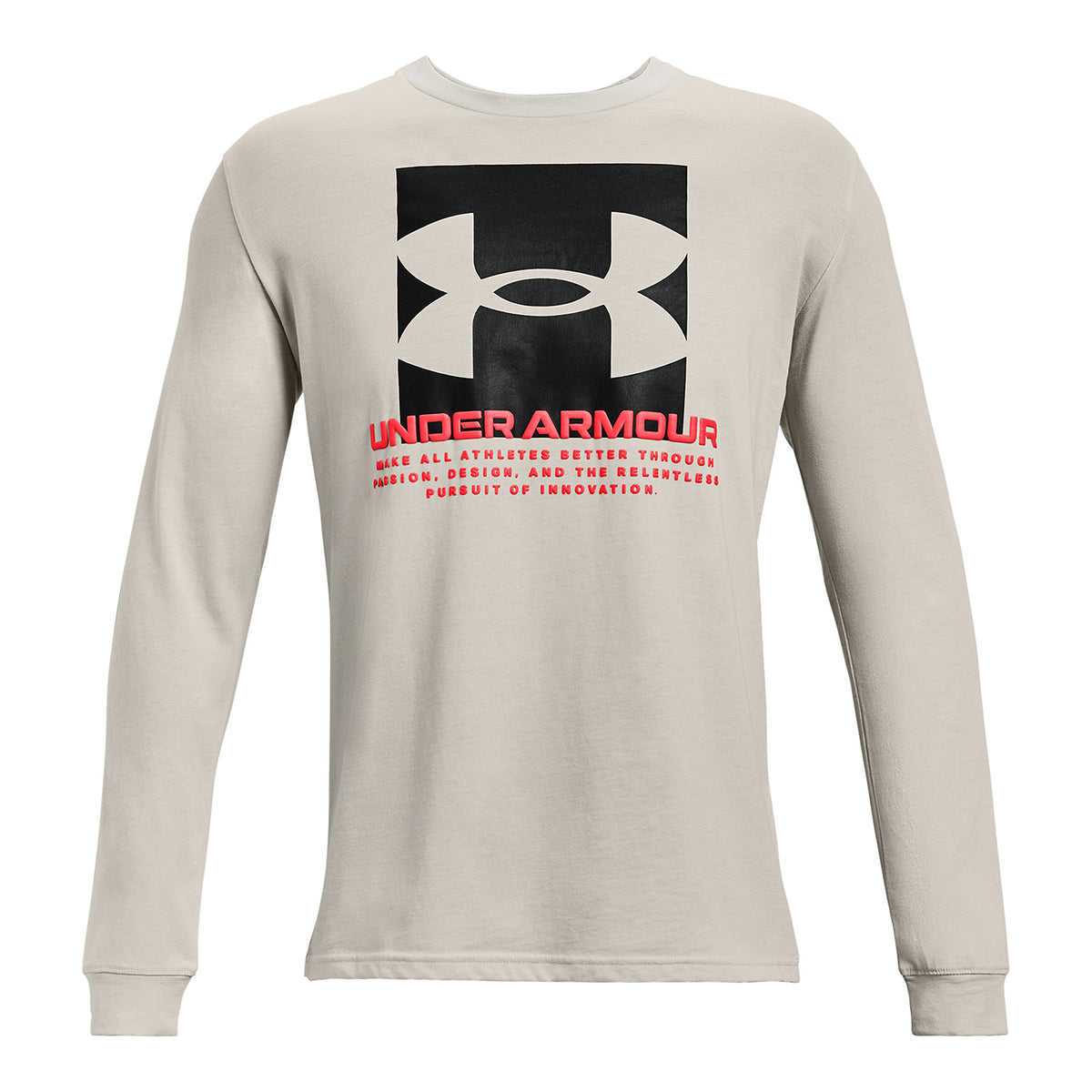 Polera manga larga UA Boxed Script para Hombre